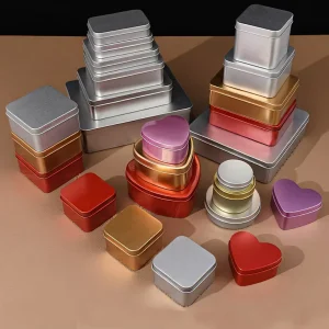 Custom Printing Sliver Metal Gift Tin Box Packaging Storage Round Cake Tin Box Chocolate Candy Cake Sweets Packaging