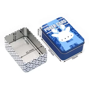 Custom Printing Square Small Empty Metal Tin Box with Lid for Card Metal Packaging Storage Container