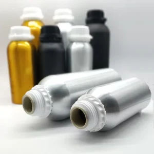 Custom Printing Tampered Aluminum Essential Oil & Perfume Bottle 100ml 1000ml Silver