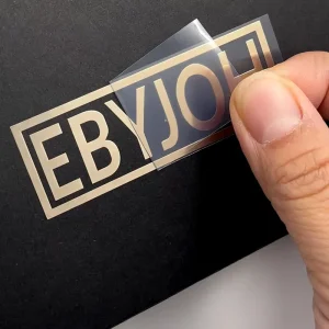 Custom Printing Vinyl Metallic Letters Labels Gold Nickel 3d Logo Transfer Embossed Decals Metal Stickers with Adhesive