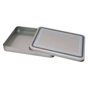 Custom Rectangular Metal Gift Tin Box With Custom Logo