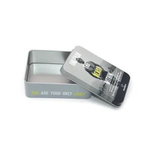 Custom Rectangular Tinplate Candy Tin Box with Custom Color and Size
