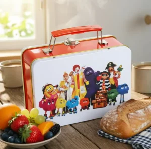 Custom Recyclable Tinplate Metal Box for Food-Grade Rectangular Cookies and Kids’ Lunches