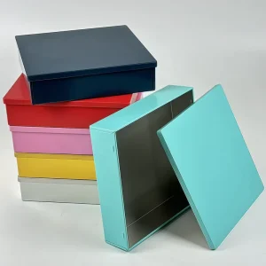 Custom Recyclable Tinplate Metal Box with Lid for Biscuit, Chocolate, Candy, Cookie, and Cake Packaging
