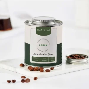 Custom Reusable Tinplate Tea & Coffee Storage Tin Cans with Screw Cap for Milk 350g Capacity