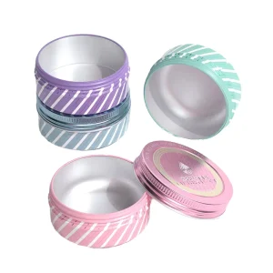 Custom Round Aluminum Cosmetic Packaging Tin Can Containers and Metal Jars for Cream