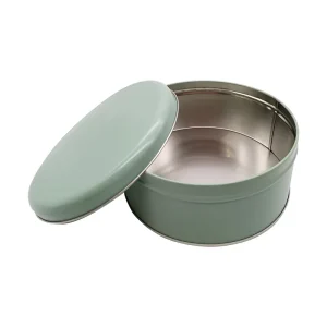 Custom Round Metal Cookie Tin Packaging Box with Lid