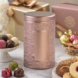 Custom Round Metal Tin Box Recyclable Food Container Candy Cookie Bonbon Gift Packaging Can