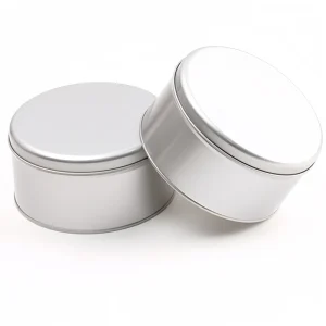 Custom Round Tinplate Metal Box with Lid for Tiramisu Packaging and Gift Storage