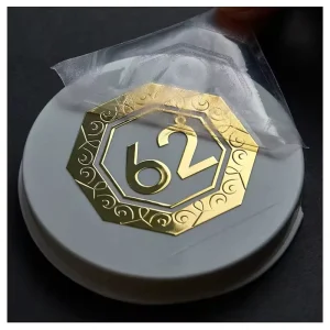 Custom Self-Adhesive 3D Logo Sticker Gold Metal Nickel Waterproof