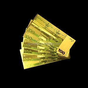 Custom-Size 100 Euro Gold Foil Banknotes
