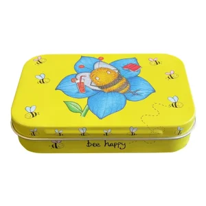 Custom Small Hinged Lid Metal Tin Box with Recycled Materials for Chocolate Candy Gift Storage