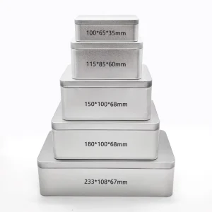Custom Small Metal Hinge Tin Box Sliding Gift Case Packaging with Durable Tinplate Container