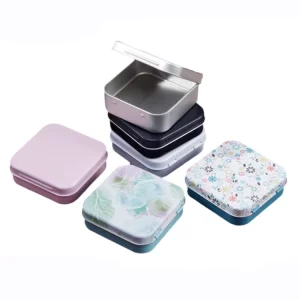 Custom Square Chocolate Metal Tin Box Empty Cookies Candy Gift Packaging Tinplate Box Can Container with Lid