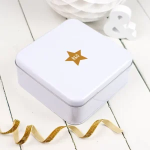 Custom Square Empty Metal Tin Box for Chocolate Gift Packaging