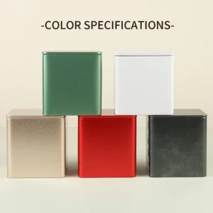 Custom Square Metal Tea Tin Can RTS 85*85*H90 Airtight Empty Tin Can, Tinplate Material SD204