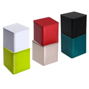 Custom Square Recycled Tinplate Box with Matte Lamination for Tea and Coffee Packaging