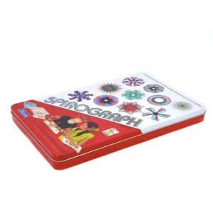 Custom Square Tinplate Gift Box OEM Metal Portable Biscuit Packaging Case Recyclable Large Storage Tinplate Box