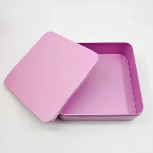 Custom Square Tinplate Metal Gift Box for Biscuits and Chocolate