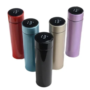 Custom Stainless Steel Water Bottle Design for Personalized Hydration LED Light Source Hot Cold Thermal Insulation