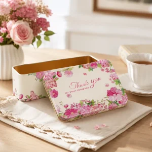 Custom Tin Box with Logo Printing Metal Gift Packaging Box for Cookies Candy Food OEM Manufacturer