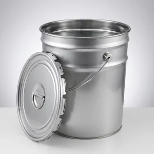Custom Tin Plate Cylinder Chemical Tin Can Screw Cap Metal Cans Chemical Recycled Materials Custom Metal Container