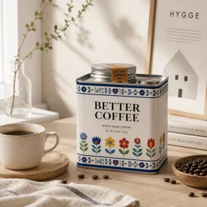 Custom Tinplate Coffee & Tea Canisters with Offset Printing Recyclable Glossy Finish 250g Packaging for Gift Boxes