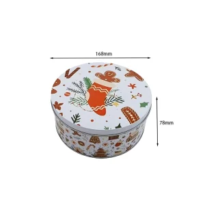 Custom Tinplate Metal Boxes Round Candy Mint Boxes Sugar Powder Storage Food-Grade Tin Cans