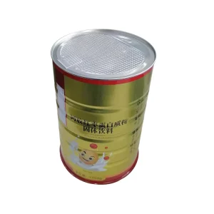 Custom Tinplate Protein Powder Can Food-Grade Easy-Open Matte Finish Empty Metal Can 127mm x 185mm