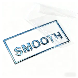 Custom Transparent Logo Paper Adhesive Stickers UV Vinyl Transfer Hot Silver Bronzing Label Waterproof 3D Effect