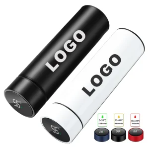 Custom Water Bottle with logo Reusable Temperature Display Smart Water Bottle with LED Stainless Steel Water Bottles