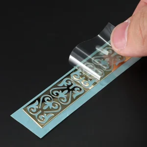 Custom Waterproof Printed Clear 3D Luxury Labels Gold Foil Metal Logo Transfer Stickers