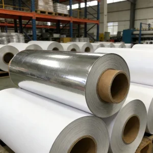 Custom-Width Aluminum Foil-Coated Paper Roll High-Gloss Metallized Paper for Packaging