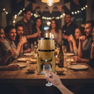 Custom Wood 5L Beer Keg and Fruit Juice Bucket for Beverages and Entertaining