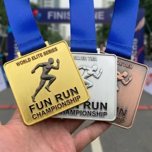 Custom Zinc Alloy Laser-Engraved Sports Medals for Fun Runs Marathons Events and Team Building