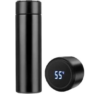 Custom logo 500ml Double Wall Stainless Steel Digital Temperature Display Smart Vacuum Insulated Drinkware Thermal Water Bottle