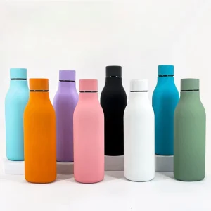Custom logo Eco Friendly 550ml Vacuum Sports Double Wall Copper Stainless Steel Thermo Cola Shape Drink Insulated Water Bottles