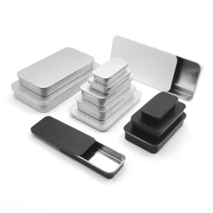 Customizable 30g-150g Rectangular Metal Tin Box for Cosmetics, Milk, and Chewing Gum