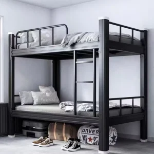 Customizable Detachable Metal Bunk Bed Space Saving Heavy Duty Steel Dormitory Bed for Hostel School Staff Project Factory Price