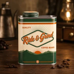 Customizable Eco Friendly Recyclable Tinplate Can Coffee Canister Metal Packaging Canister for Oats Nuts Storage