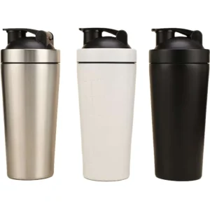 Customizable Logo Metal Stainless Steel Water Bottle Printed Brand 304 Insulated Mixer Custom Protein Shaker Cup Bottle