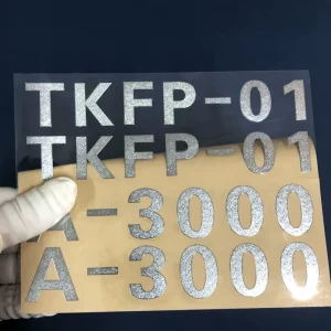 Customizable Nickel Logo Metal Letter Label Thin Electroplated Gold Nickel Logo Chrome Transfer Printing Sticker Metal Sticker