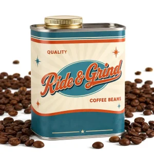 Customizable Reusable Vacuum Valve Tinplate Can Coffee Canister Food Storage Container for Candy Nuts Tea Storage