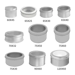 Customizable Round Tin Box with Window, Aluminium and PVC Tinplate Construction