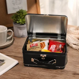 Customizable Square Metal Lunch Tin Box for Storing Snacks Lunch Boxes and Children’s Toys 205x150x75MM Custom Logo ISO9001