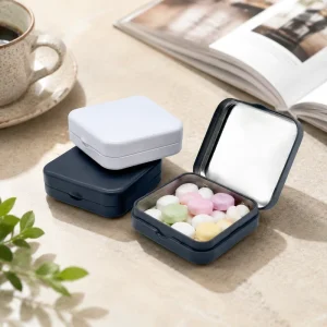 Customizable Square Metal Packaging Tin Box for Candies Earrings and Solid Balm 60x60x20MM Custom Logo ISO9001 RoHS MOQ500PCS