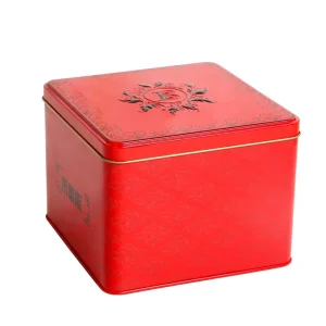 Customizable Square Metal Tin Box Recyclable Eco-Friendly Gift Packaging