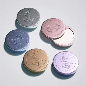 Customize Shape and Logo Metal Case Cosmetic Container Blush Case Balm Metal Box