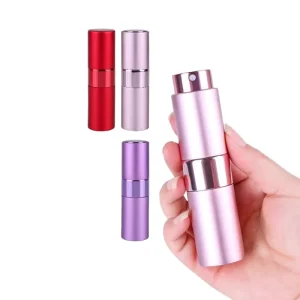 Customized 8ml 10ml Gradient ABS Plastic and Glass Perfume Bottle with Aluminum Pump Sprayer