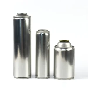 Customized Color Silver Metal Aerosol Cans Round Shape Chemical Gas Paint Recycling Tinplate Empty Aerosol Can